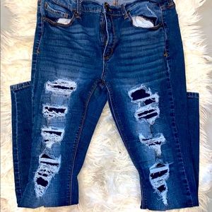 MUDD Skinny Ripped Jeans Flex Stretch